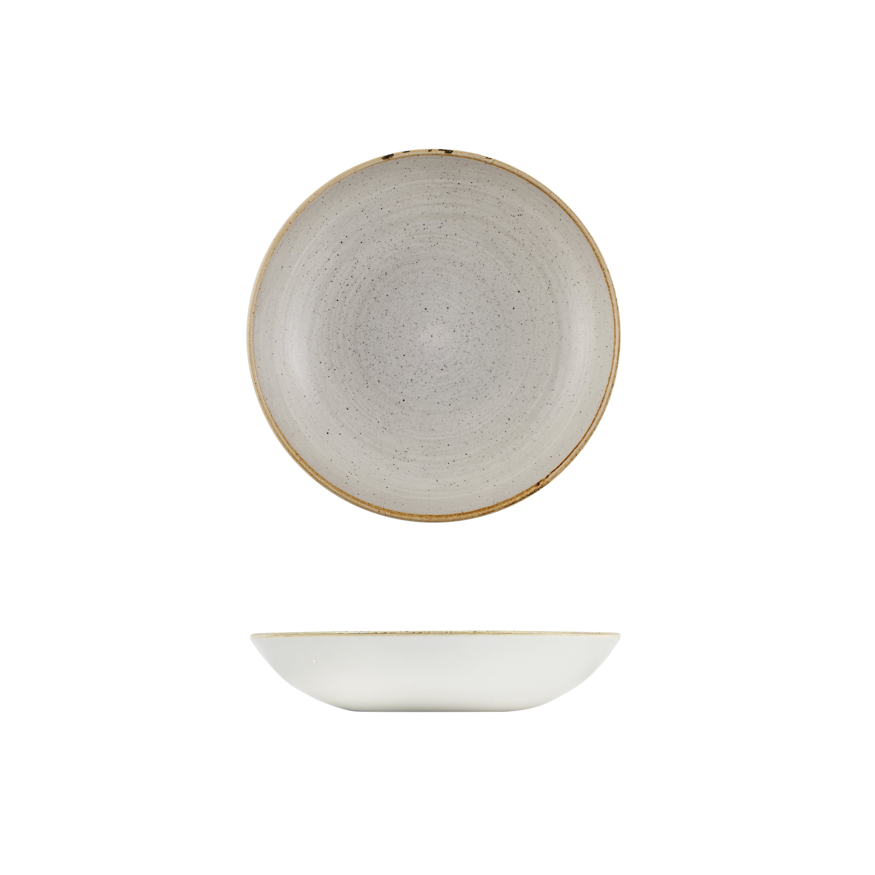 Churchill Stonecast Raw Grey Round Coupe Bowl (182mm 426ml)