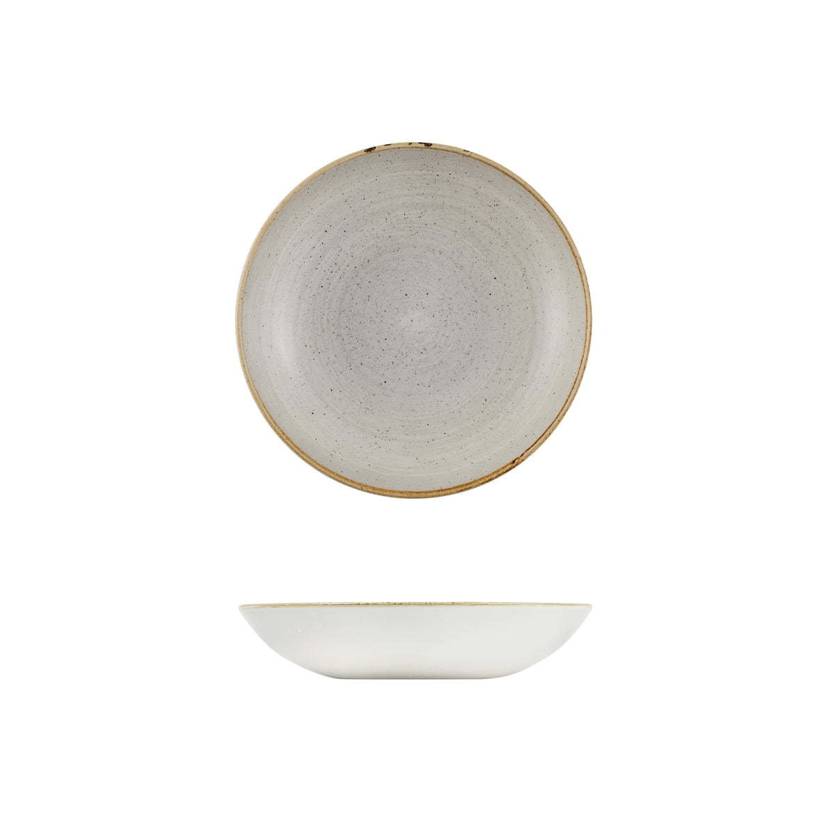 Churchill Stonecast Raw Grey Round Coupe Bowl (182mm 426ml)
