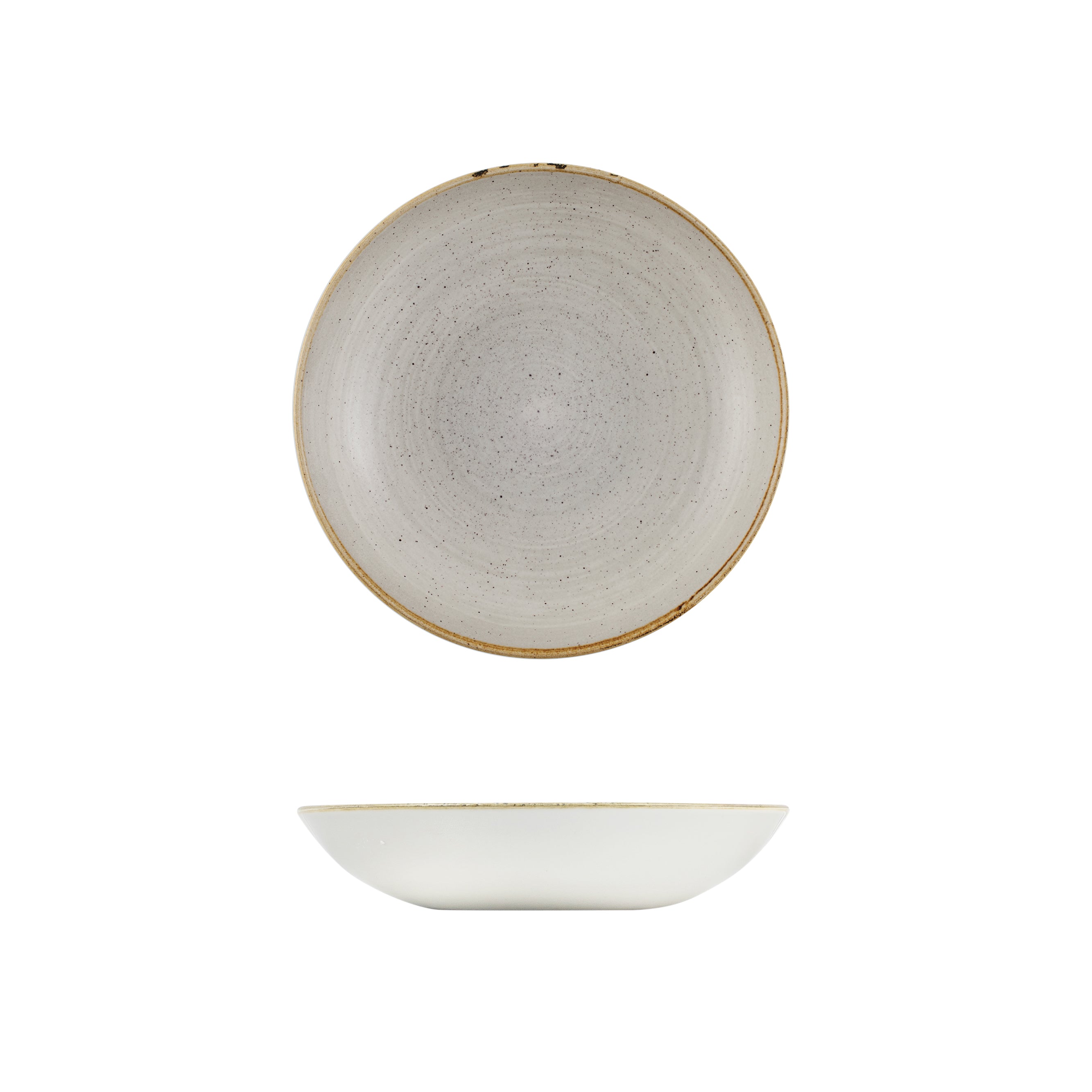 Churchill Stonecast Raw Grey Round Coupe Bowl (248mm 1136ml)