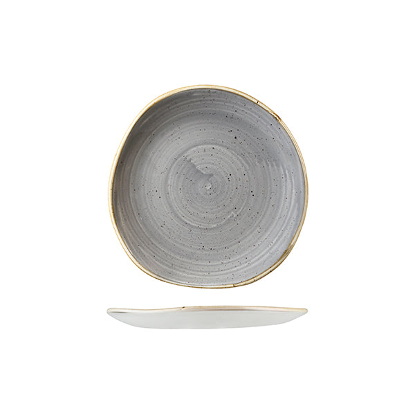 Churchill Stonecast Peppercorn Grey Organic Round Plate (186mm Ø)