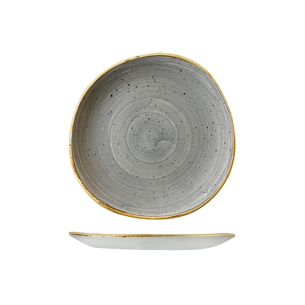 Churchill Stonecast Peppercorn Grey Organic Round Plate (210mm Ø)