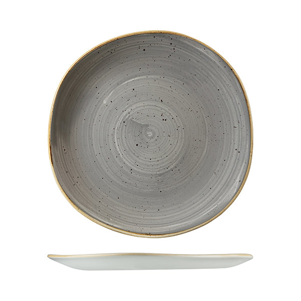 Churchill Stonecast Peppercorn Grey Organic Round Plate (264mm Ø)