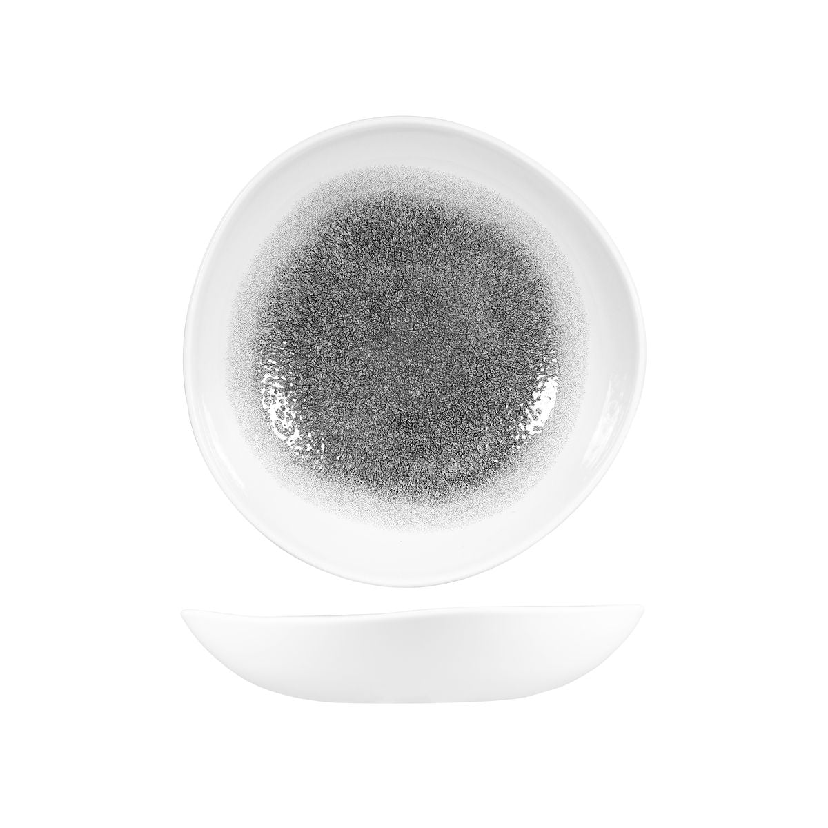 Churchill Raku Quartz Black Round Organic Bowl (253mm Ø 1100ml)
