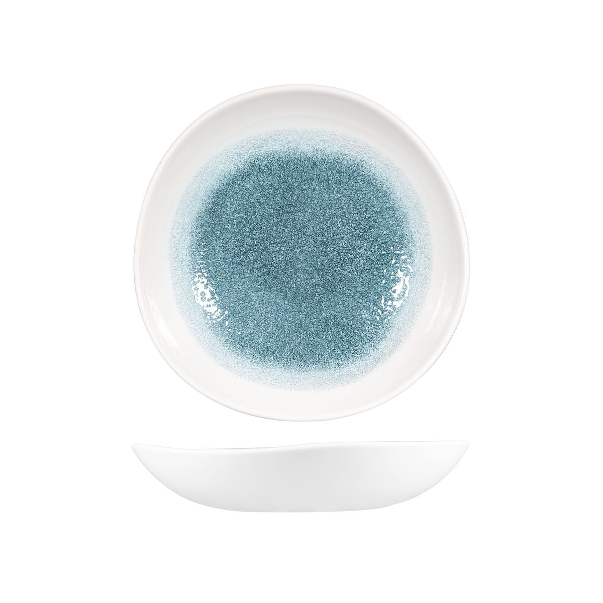 Churchill Raku Topaz Blue Round Organic Bowl (253mm Ø 1100ml)