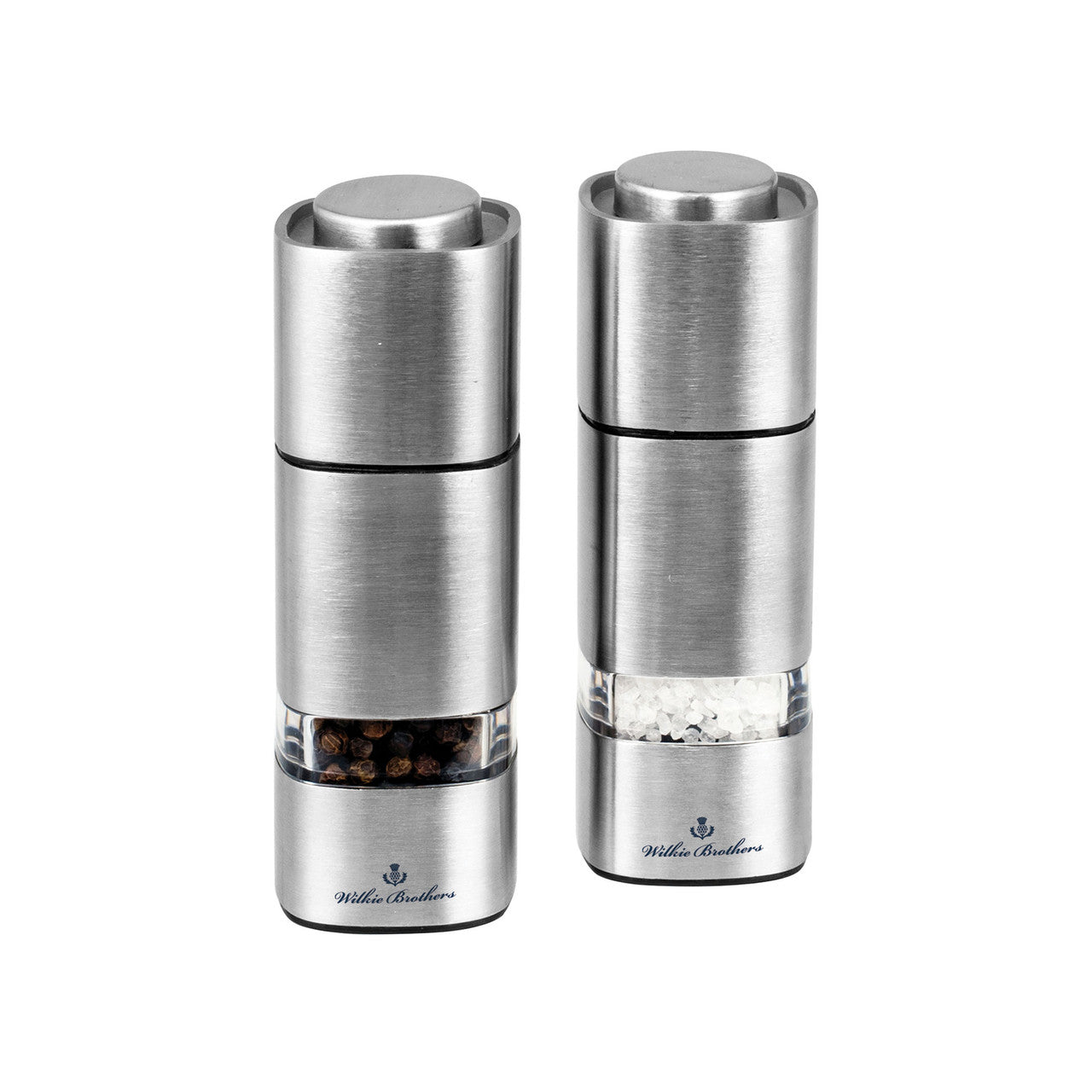 Wilkie Brothers Salt & Pepper Mill Set Stainless Steel - 13cm