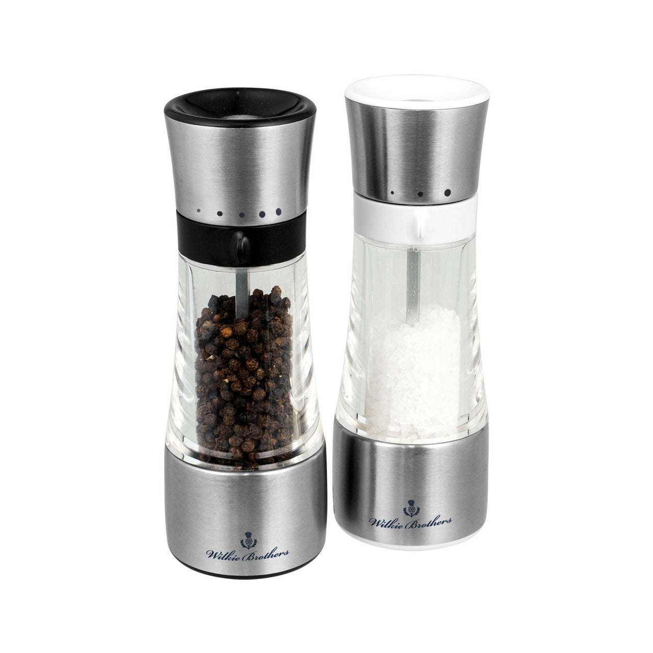 Wilkie Brothers Salt & Pepper Mill Set Stainless Steel - 18cm