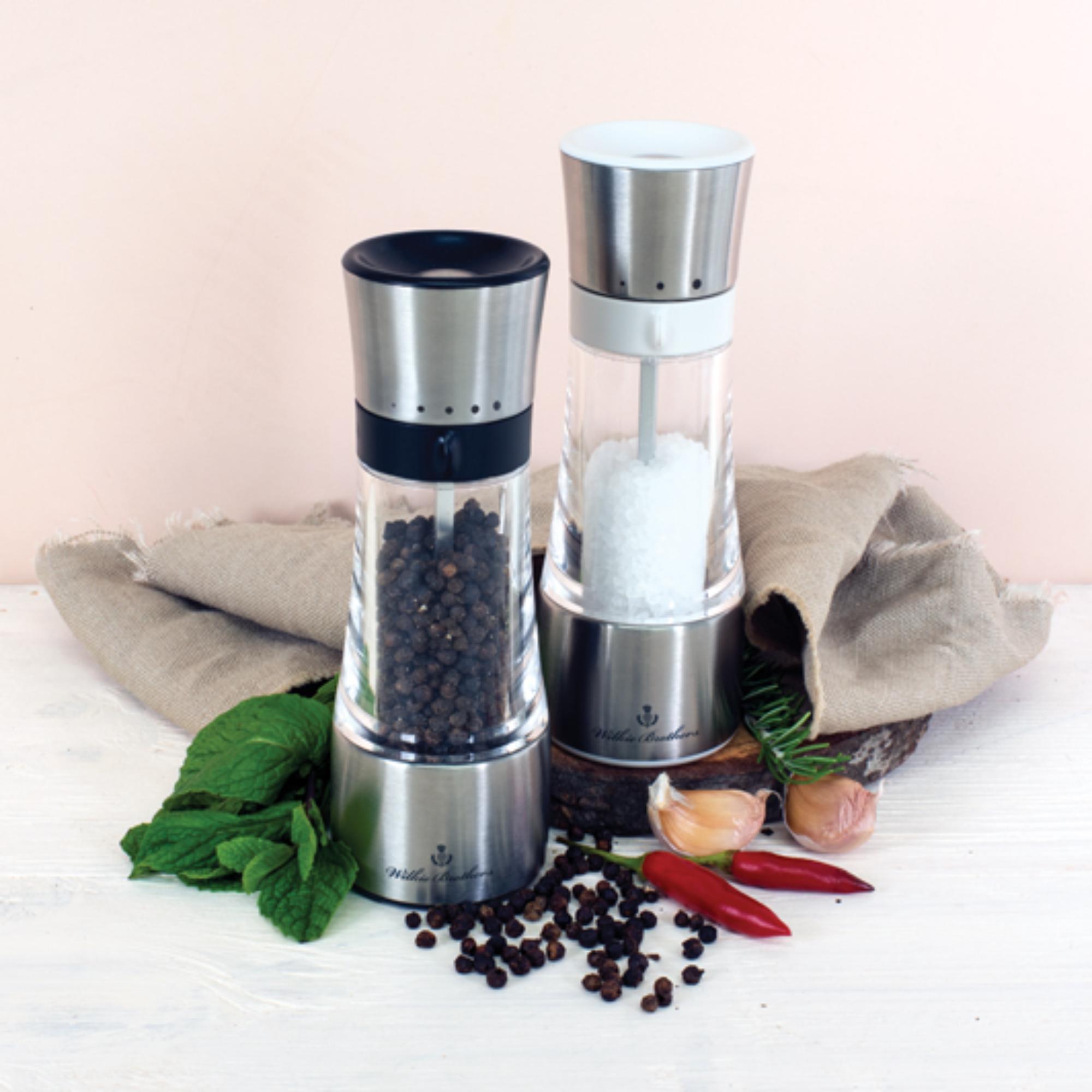Wilkie Brothers Salt & Pepper Mill Set Stainless Steel - 18cm