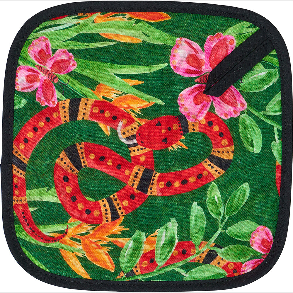 Annabel Trends Linen Pot Holder Jungle Snake