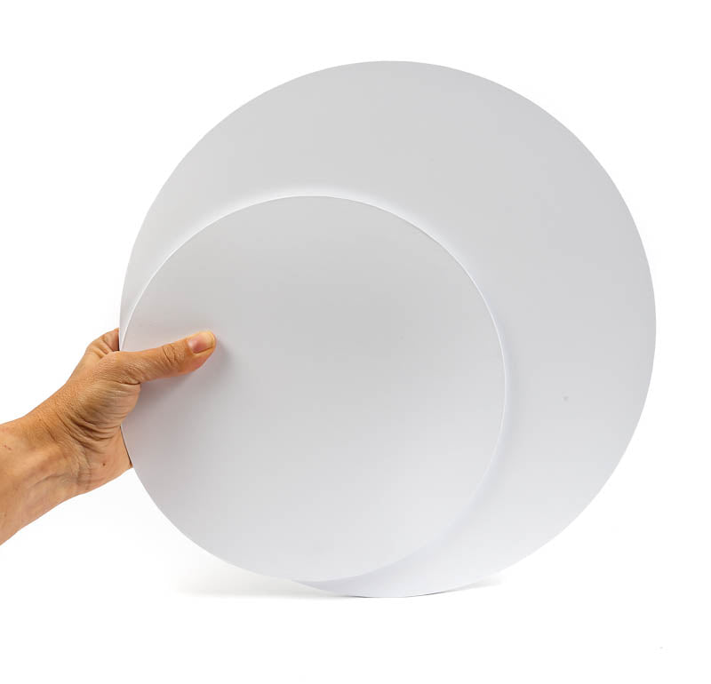 Papyrus Matte Masonite Cake Board Round White 8in