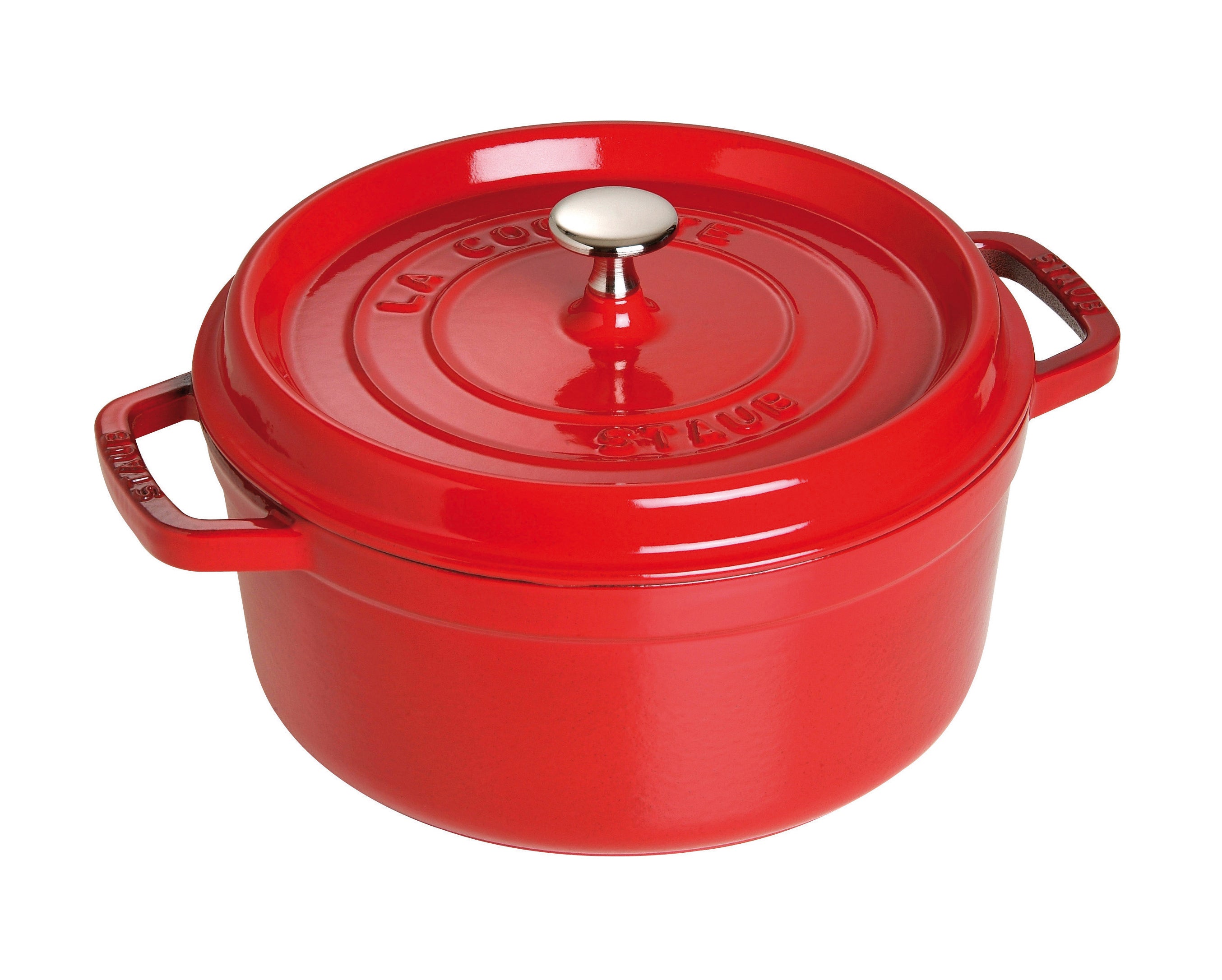 Staub Round Cocotte - 24cm Cherry Red
