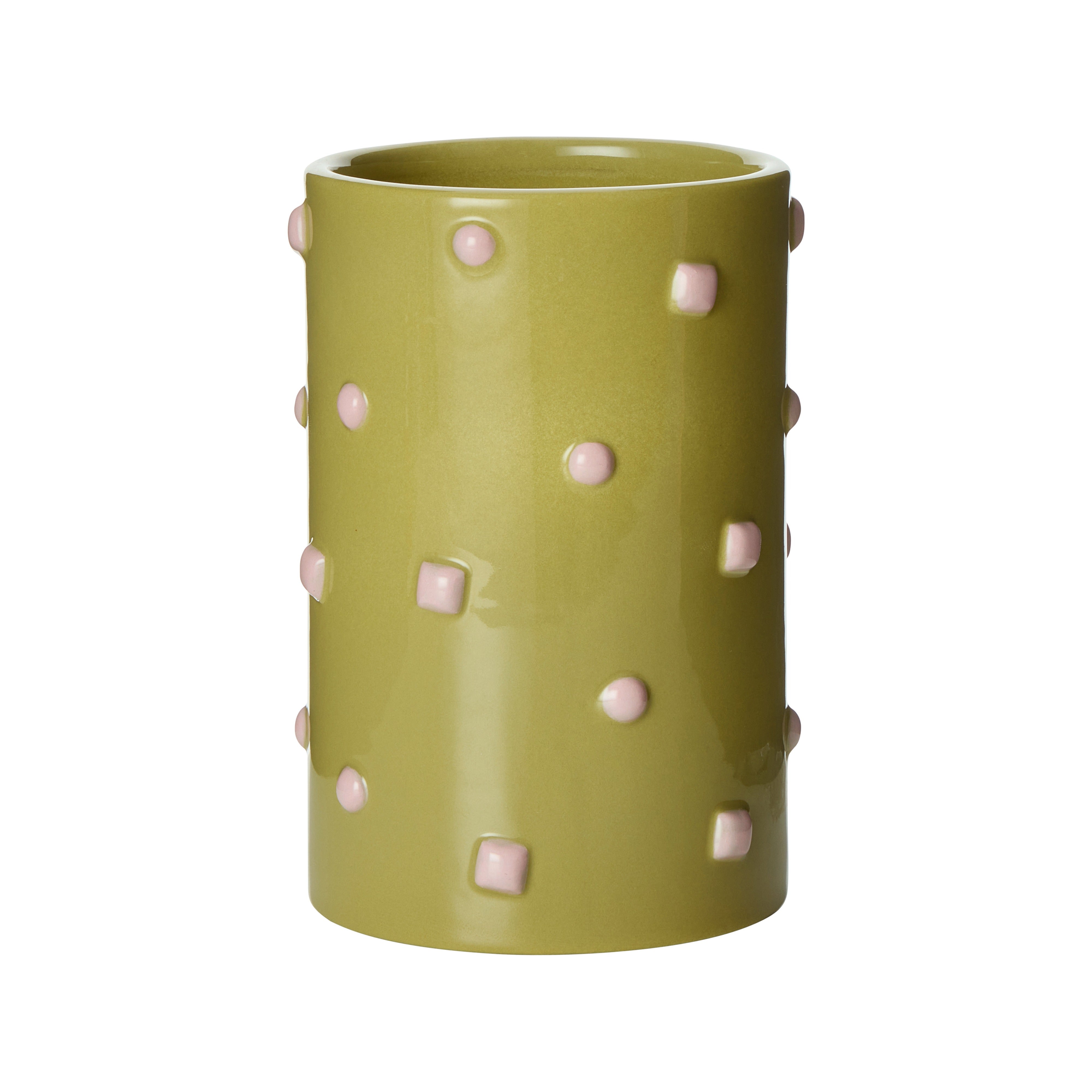 Emporium Bejeweled Vase Green & Pink