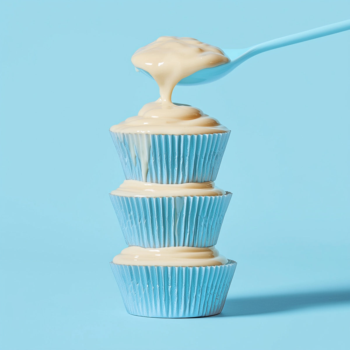 Papyrus Medium Foil Baking Cups Base Pastel Blue 44mm 50 Pack