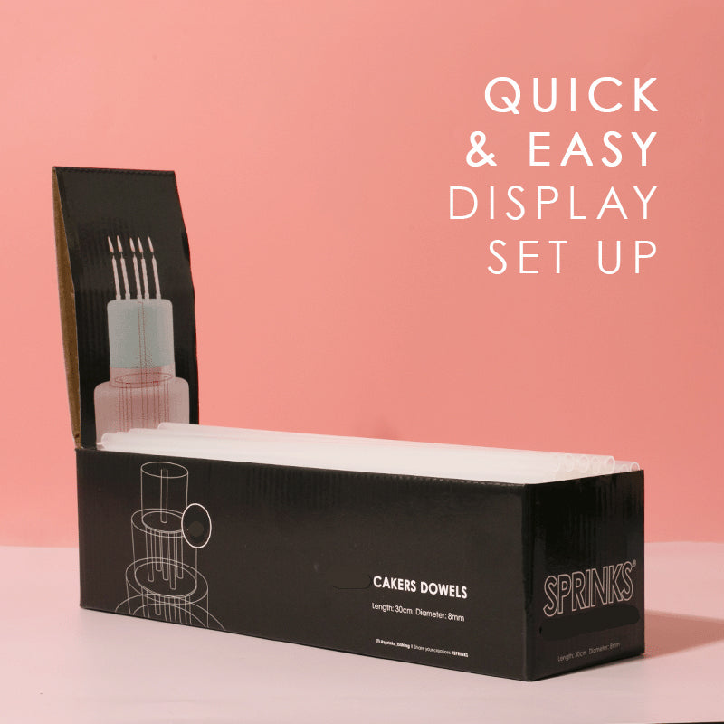 Sprinks Large Opaque Cake Dowels Box of 50