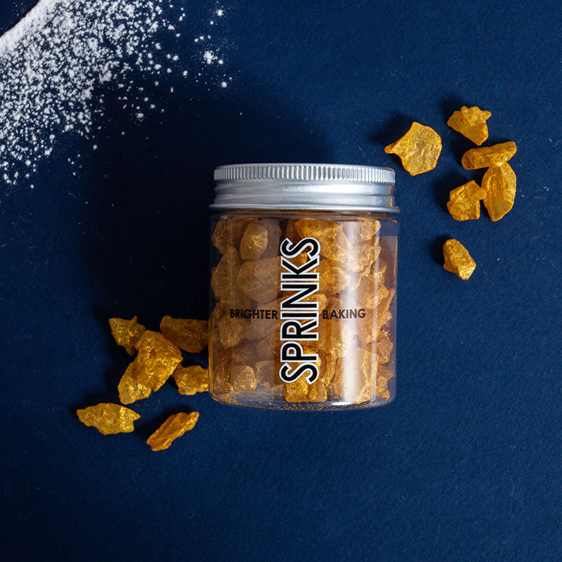 Sprinks Large Rock Sugar Sprinkles Gold 75g