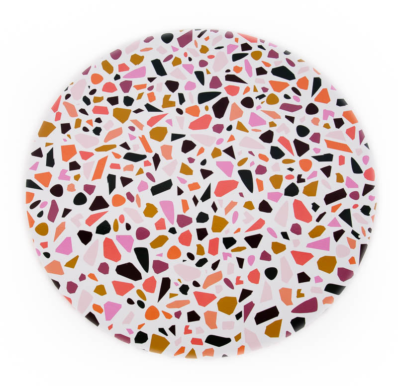 Bake Group Food Presentation Board Round Terrazzo 14in