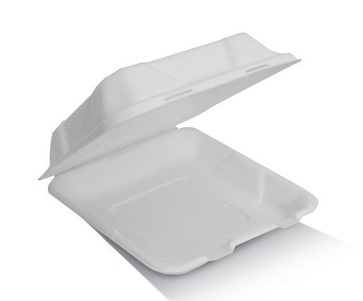 ecoware Clamshell Sugarcane 8 inch (Carton of 200)