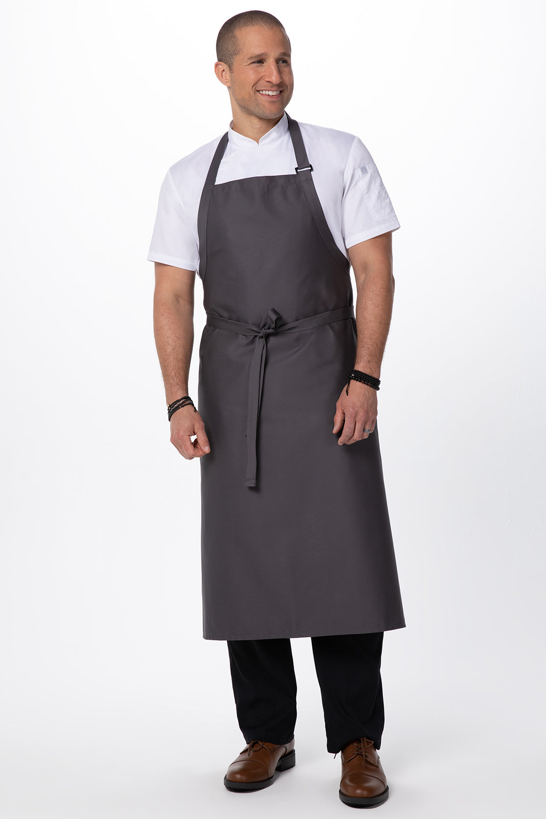 Chef Works Large Bib Apron - Slate