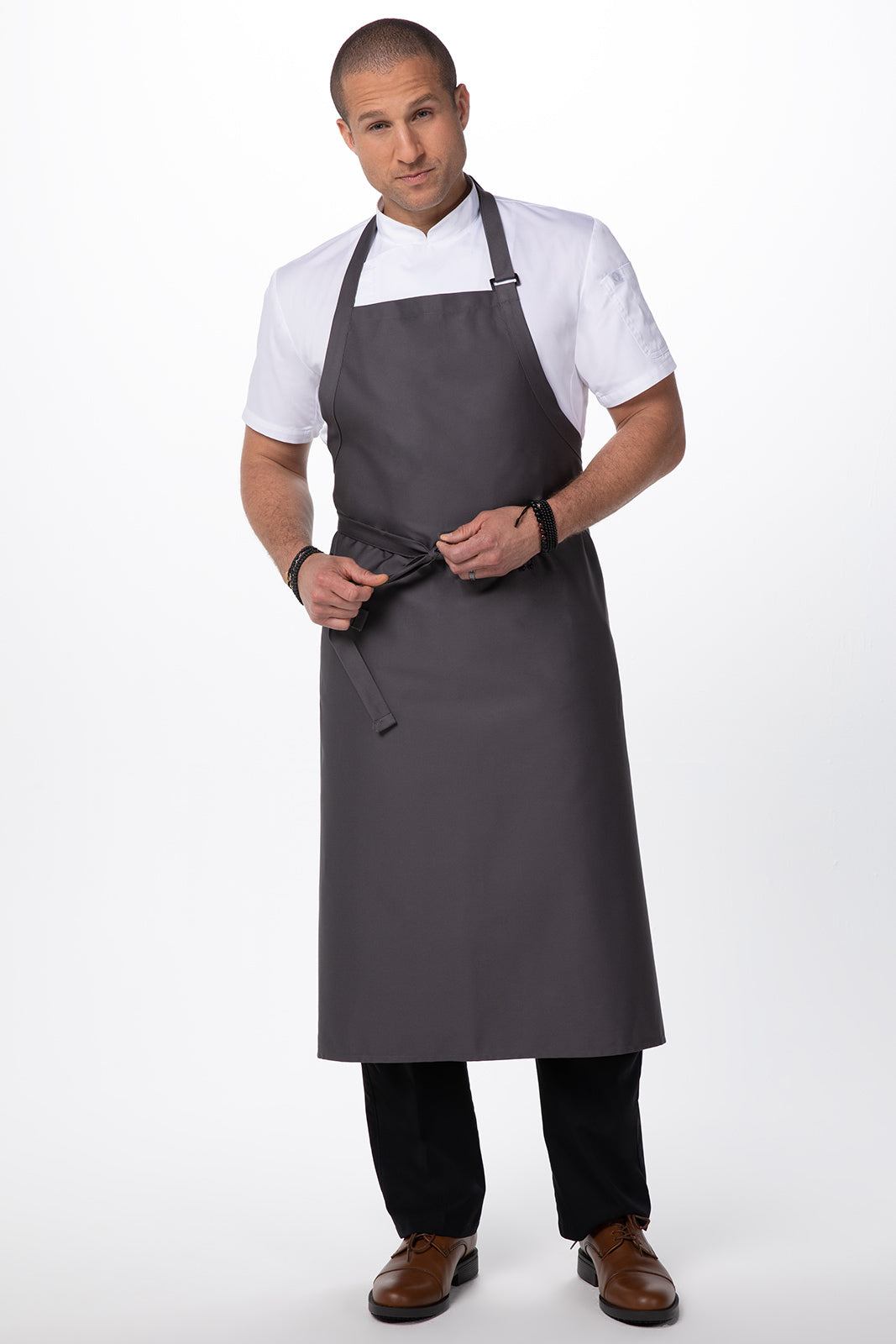 Chef Works Large Bib Apron - Slate