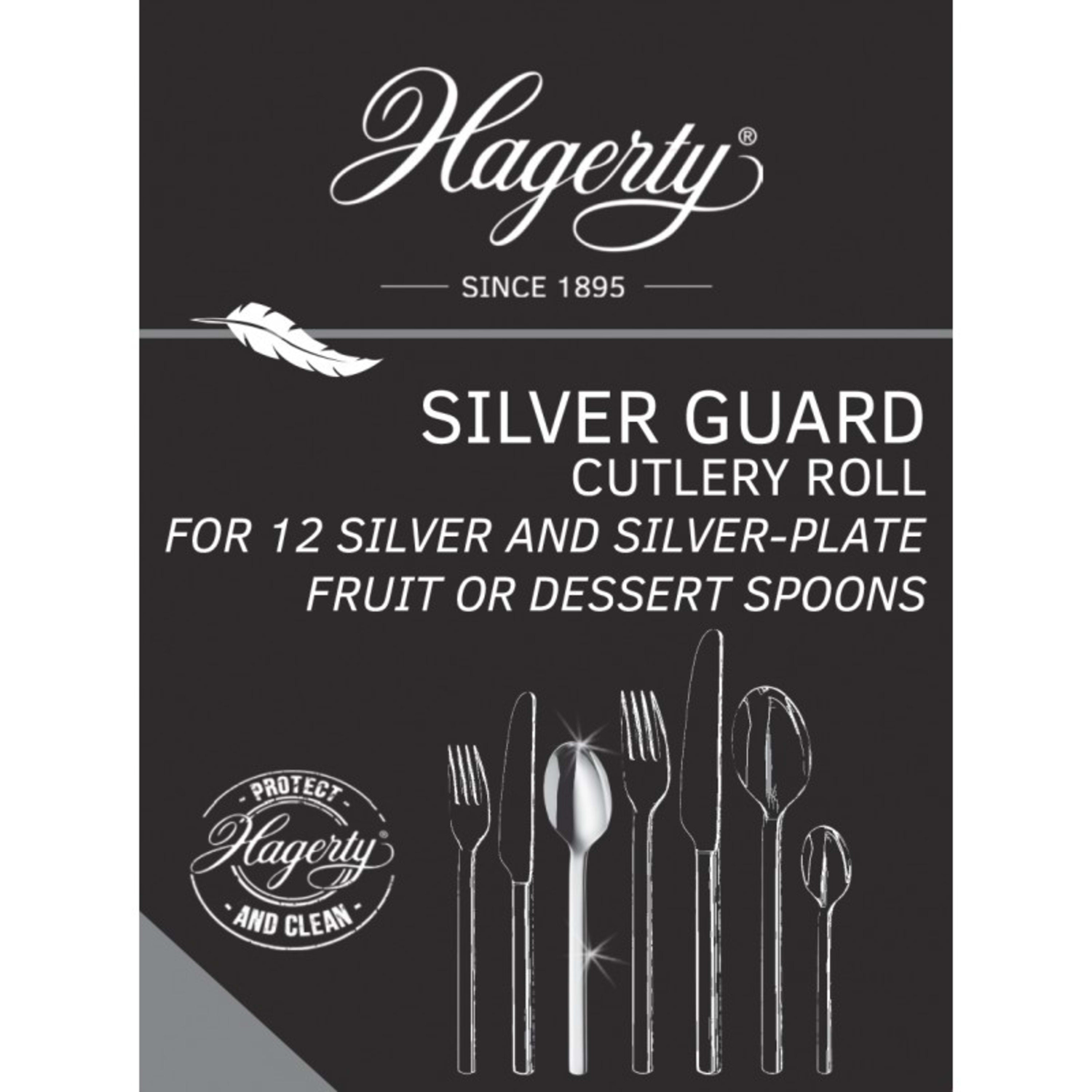 Hagerty Silver Guard Cutlery Roll for 12 Fruit Spoons or Any Item of the Same Size - 59x40cm