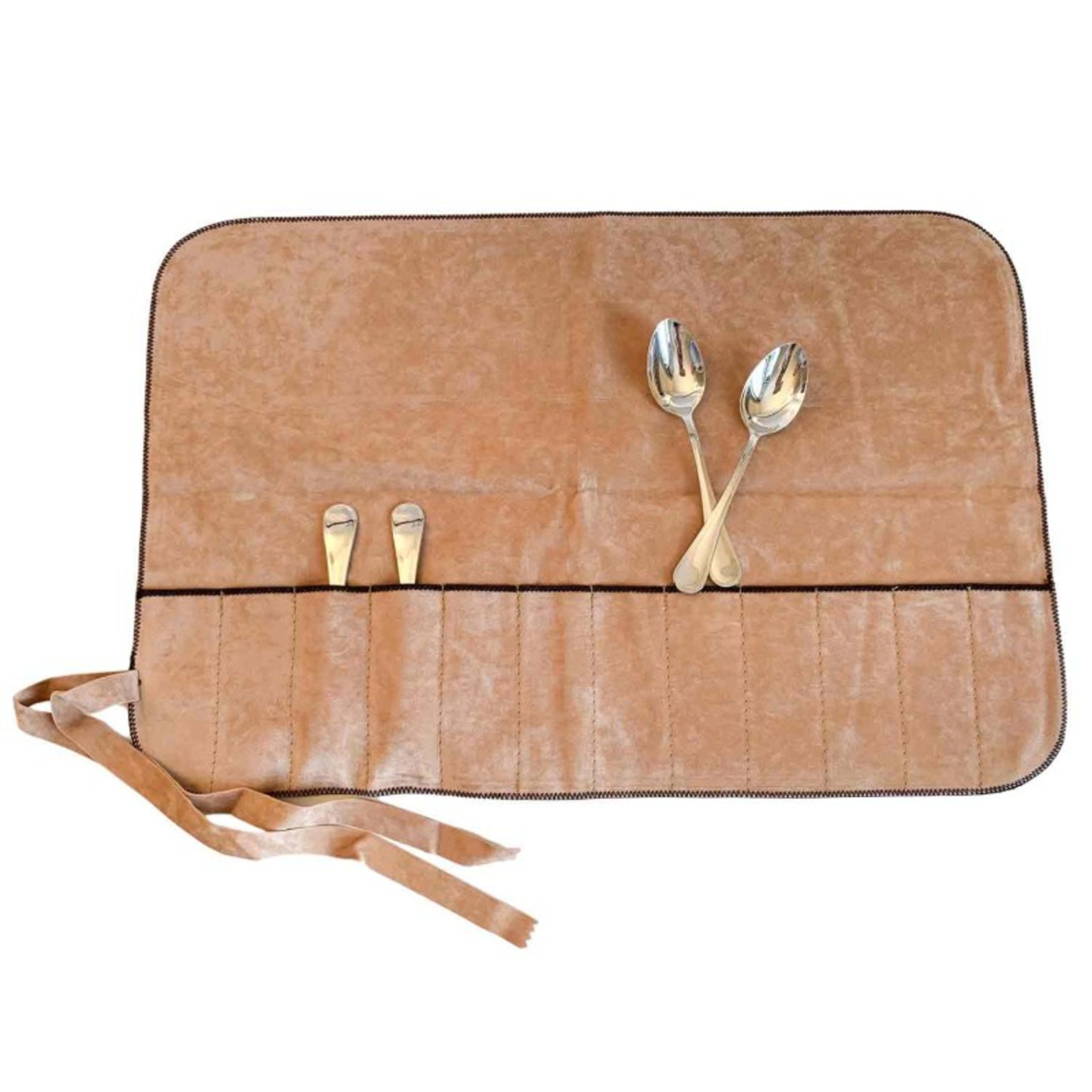Hagerty Silver Guard Cutlery Roll for 12 Coffee Spoons or Any Item of the Same Size - 48x32cm