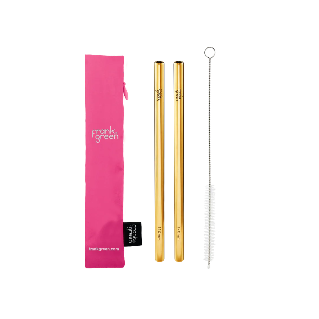 Frank Green 20oz/34oz Reusable Bottle Straw Pack - Neon Pink