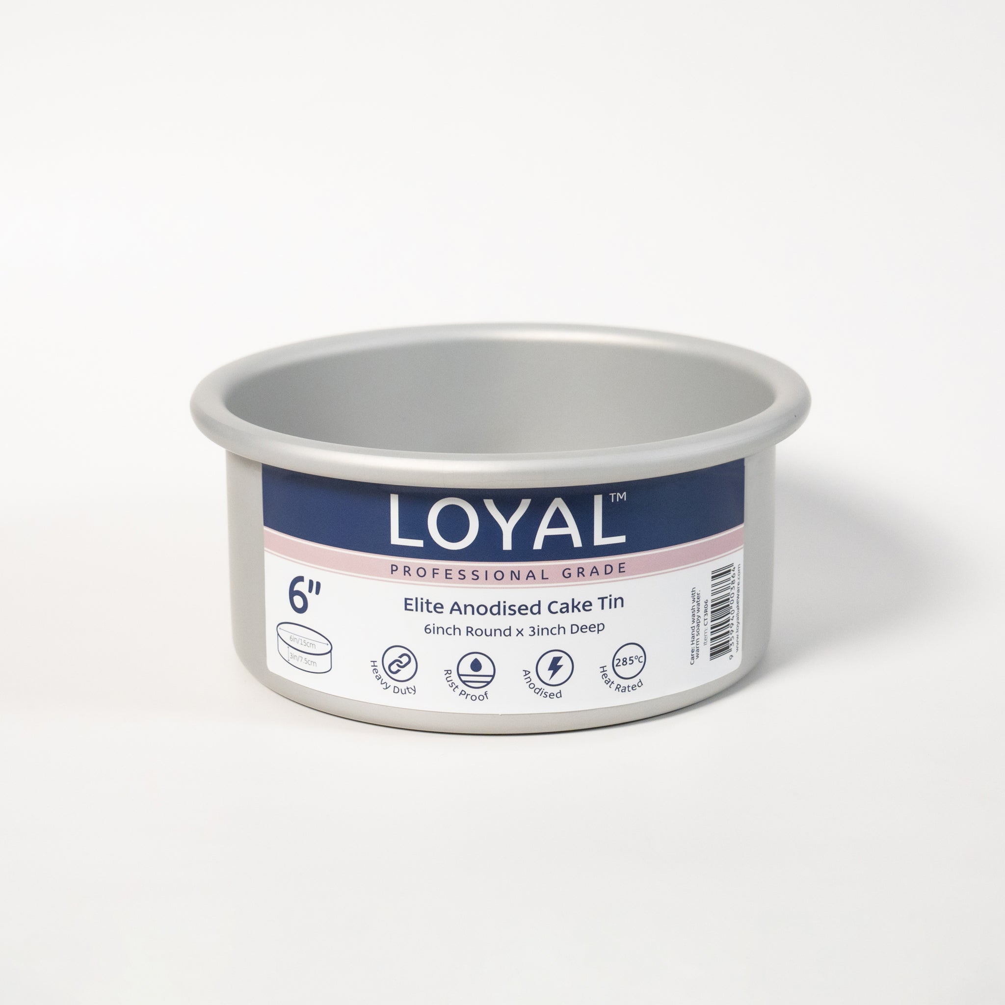 LOYAL Elite Anodised Round Cake Tin 6 Inch