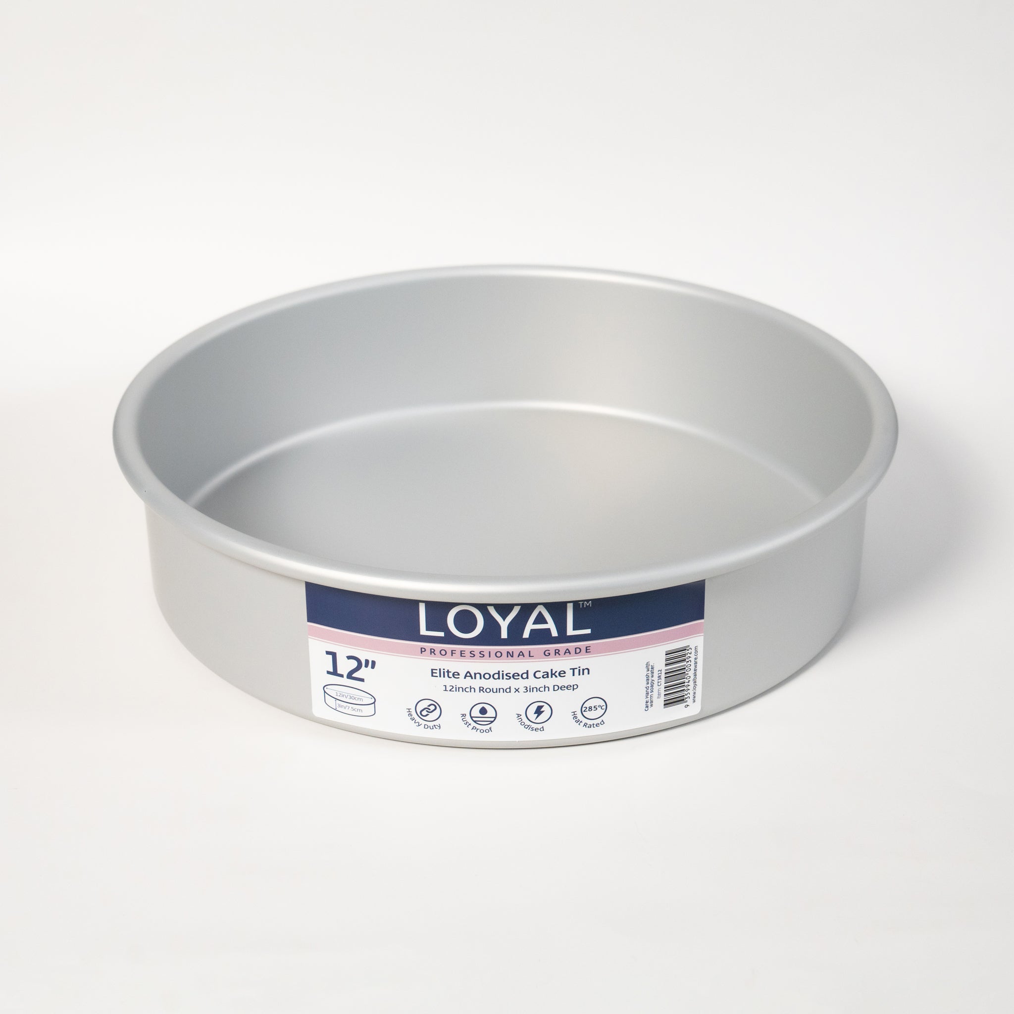 LOYAL Elite Anodised Round Cake Tin 12 Inch
