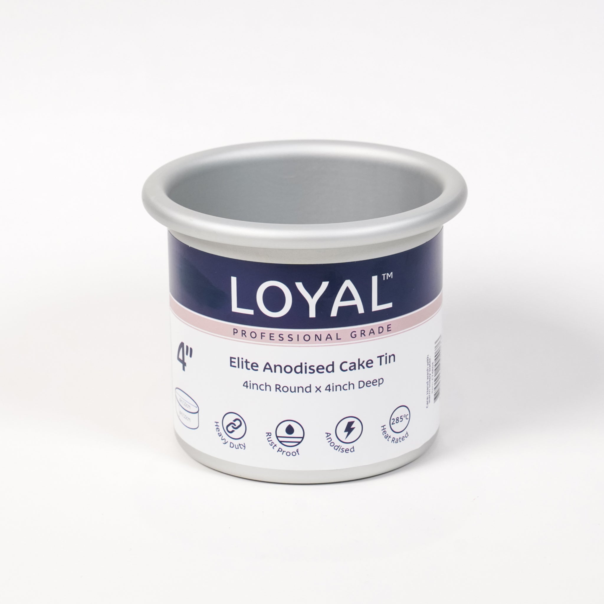 LOYAL Elite Anodised Deep Round Cake Tin 4 Inch