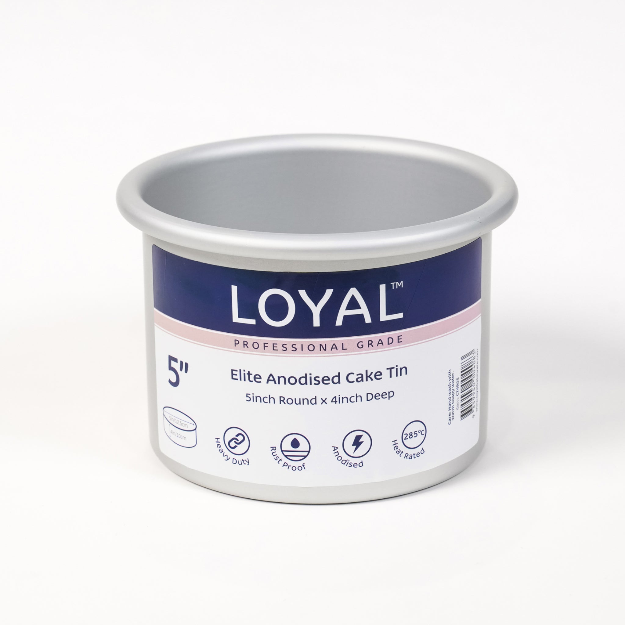 LOYAL Elite Anodised Deep Round Cake Tin 5 Inch