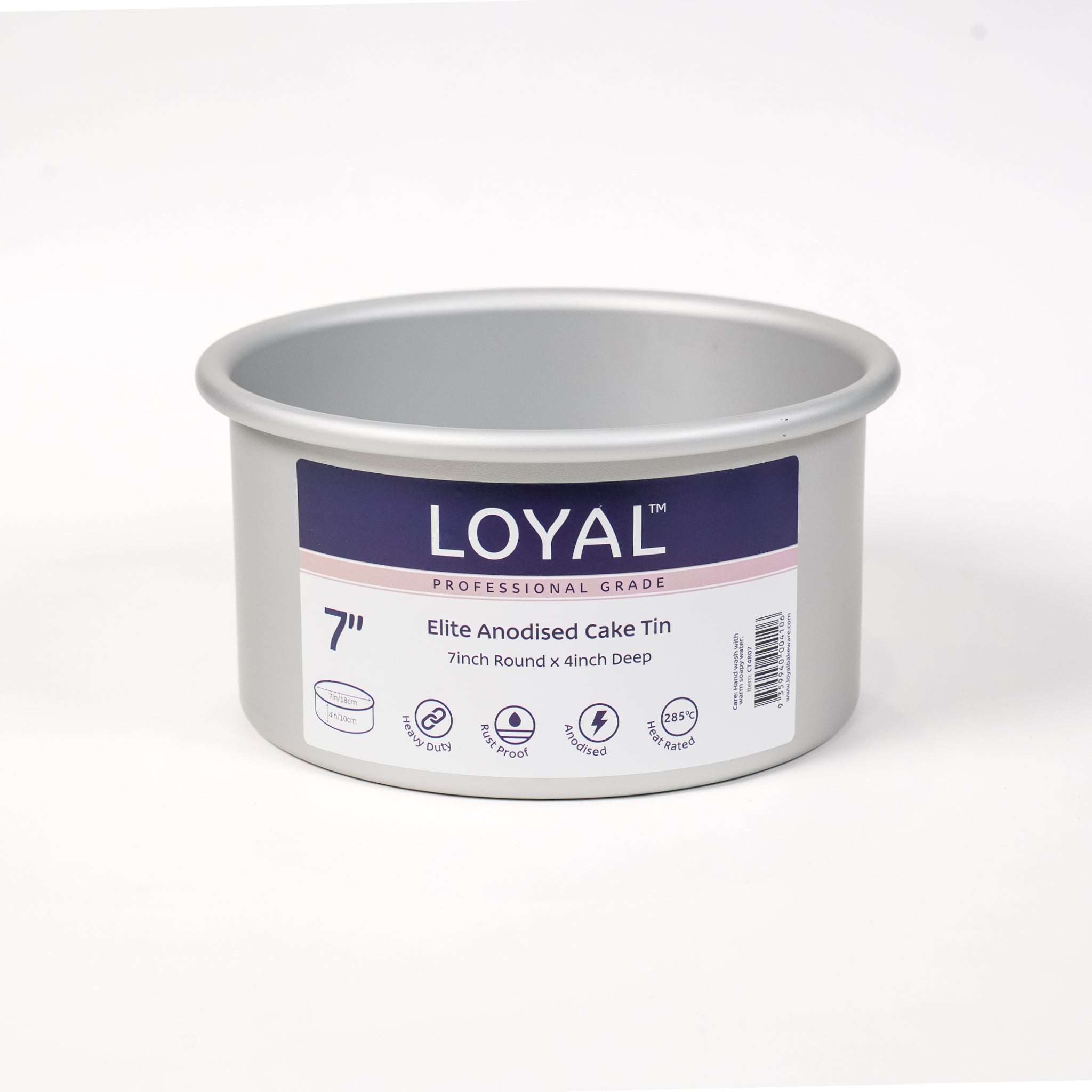 LOYAL Elite Anodised Deep Round Cake Tin 7 Inch