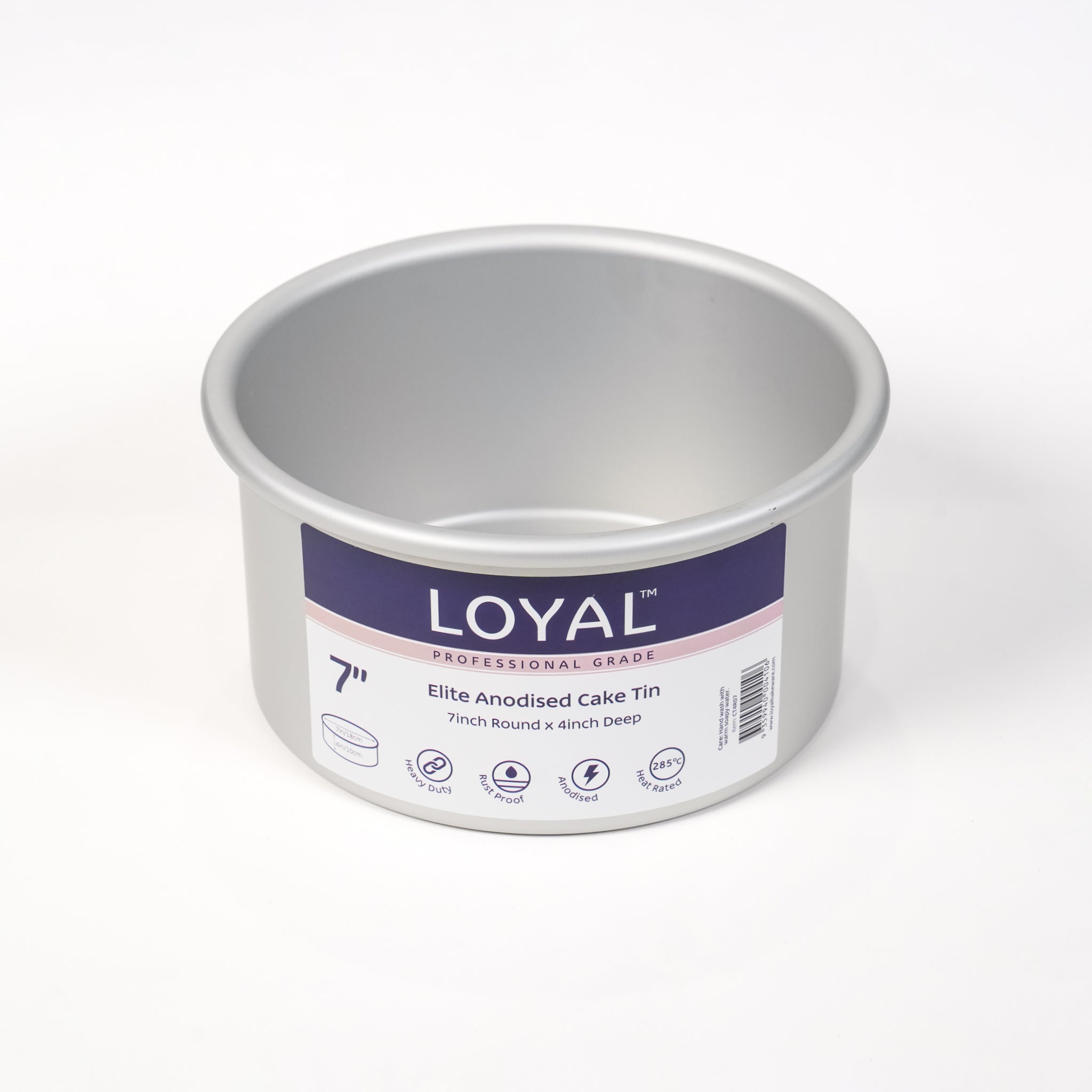LOYAL Elite Anodised Deep Round Cake Tin 7 Inch
