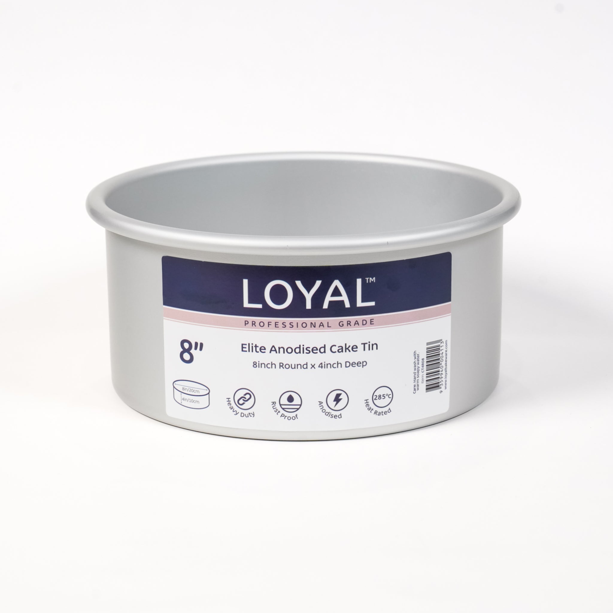 LOYAL Elite Anodised Deep Round Cake Tin 8 Inch