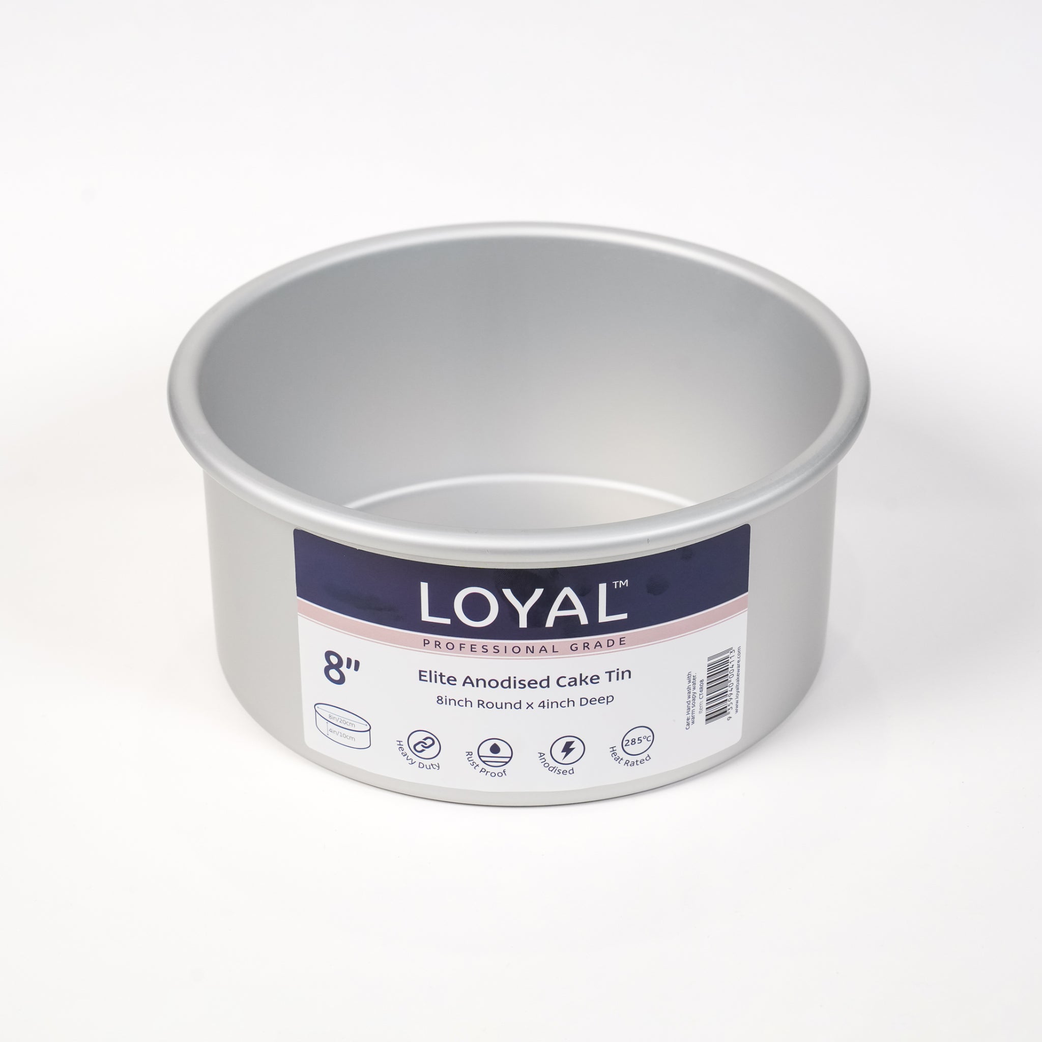 LOYAL Elite Anodised Deep Round Cake Tin 8 Inch