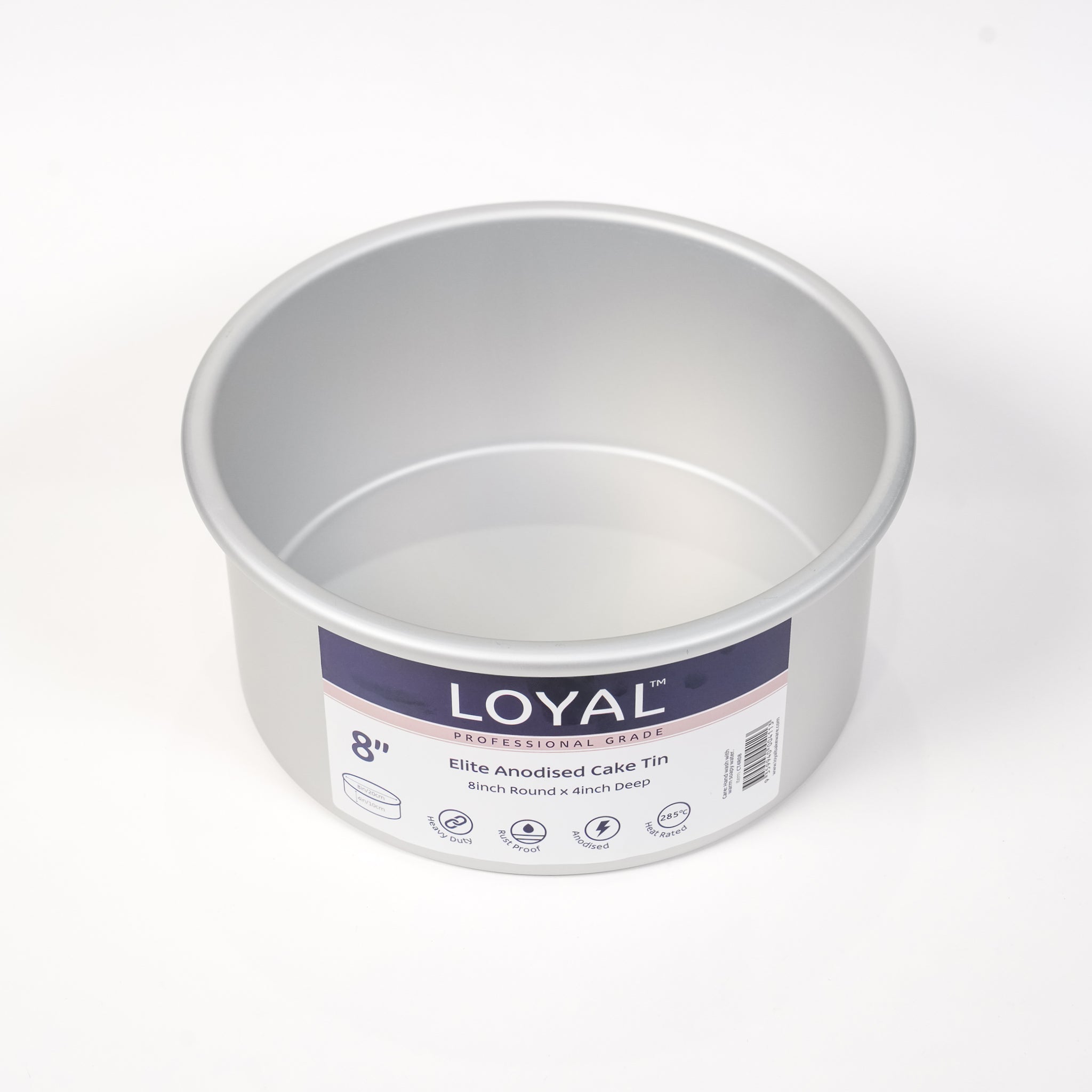 LOYAL Elite Anodised Deep Round Cake Tin 8 Inch