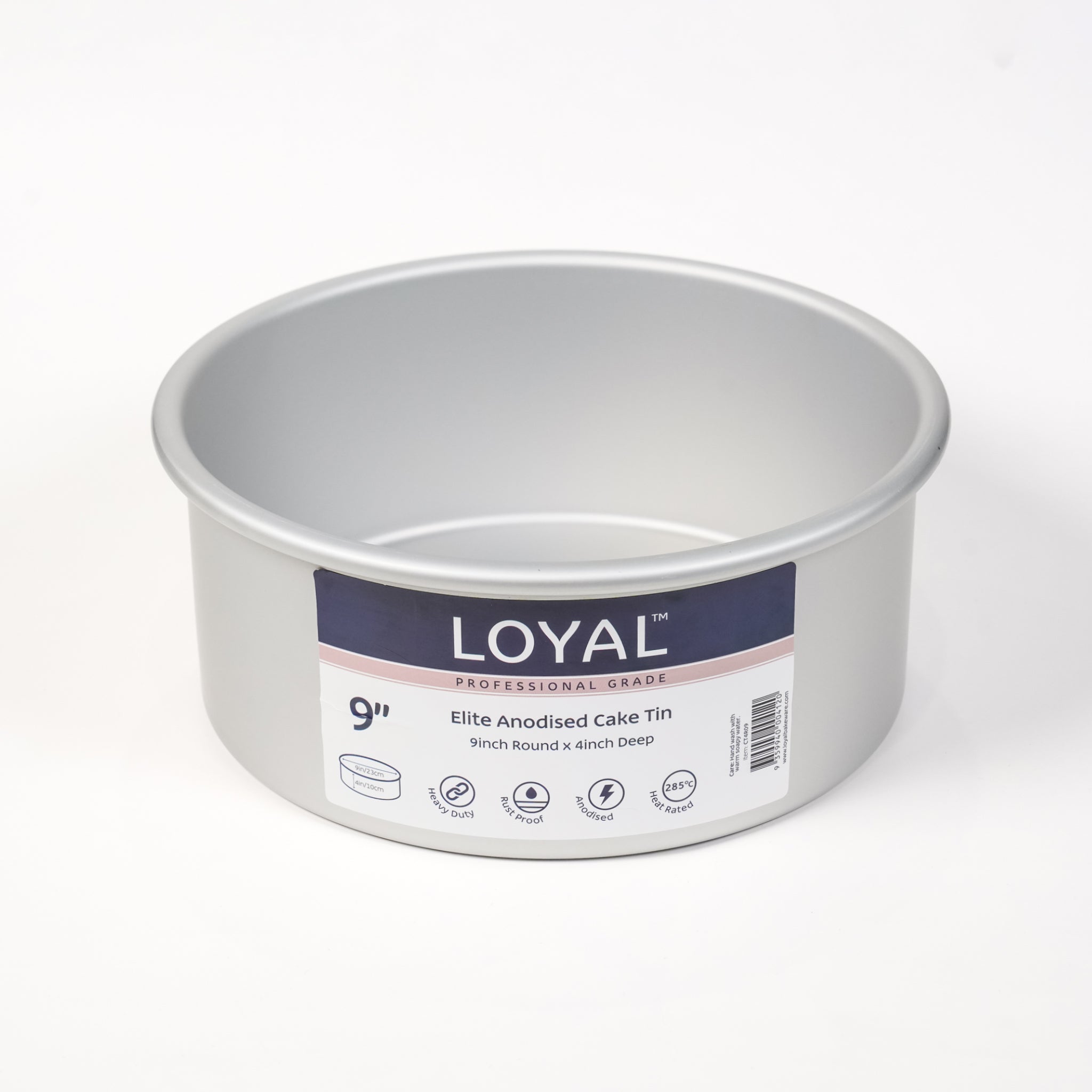 LOYAL Elite Anodised Deep Round Cake Tin 9 Inch