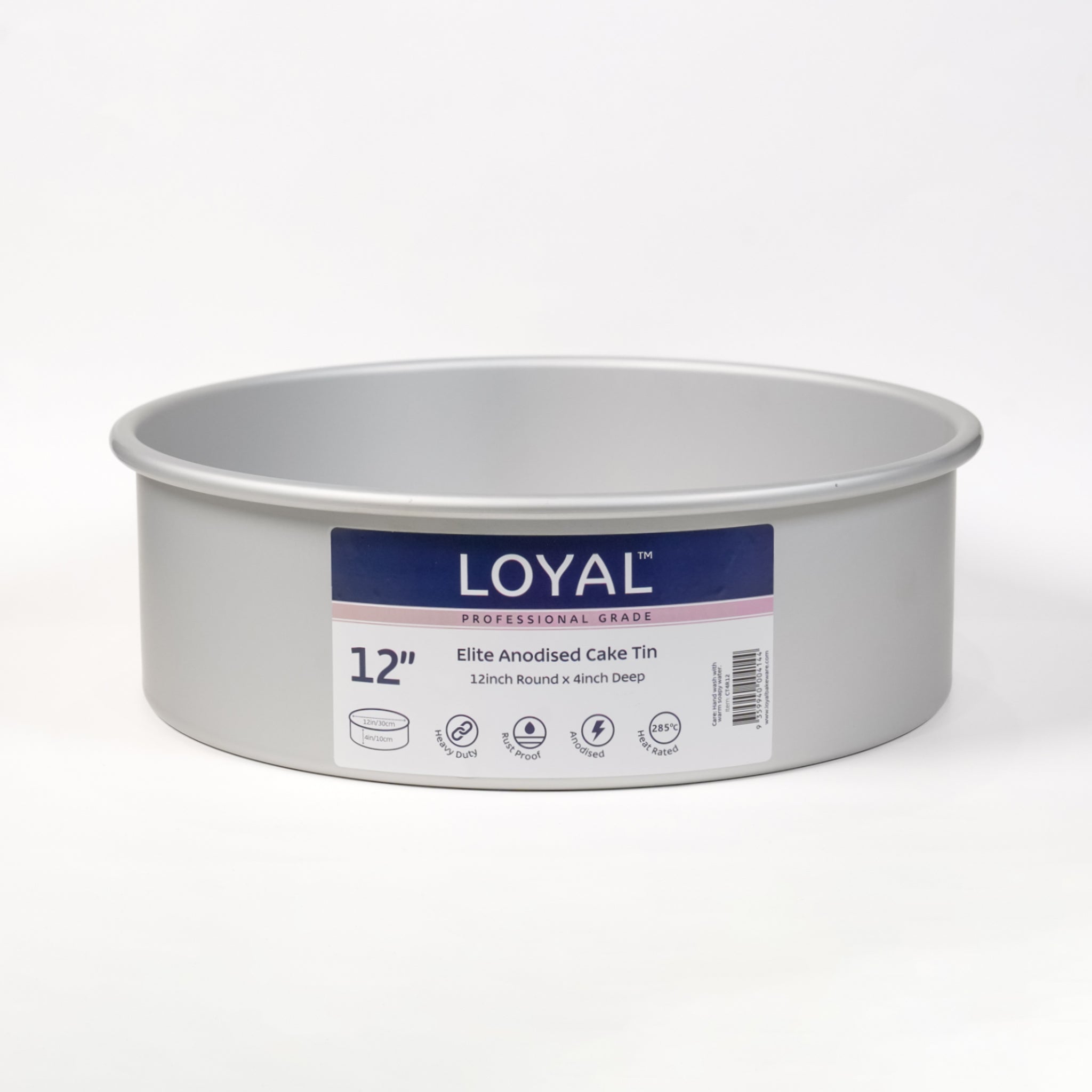 LOYAL Elite Anodised Deep Round Cake Tin 12 Inch