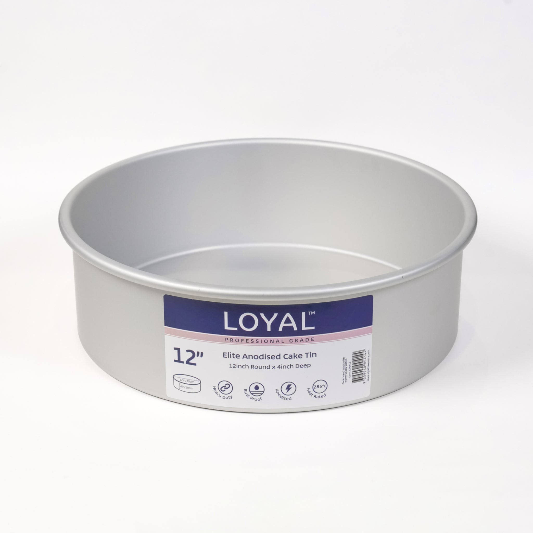 LOYAL Elite Anodised Deep Round Cake Tin 12 Inch