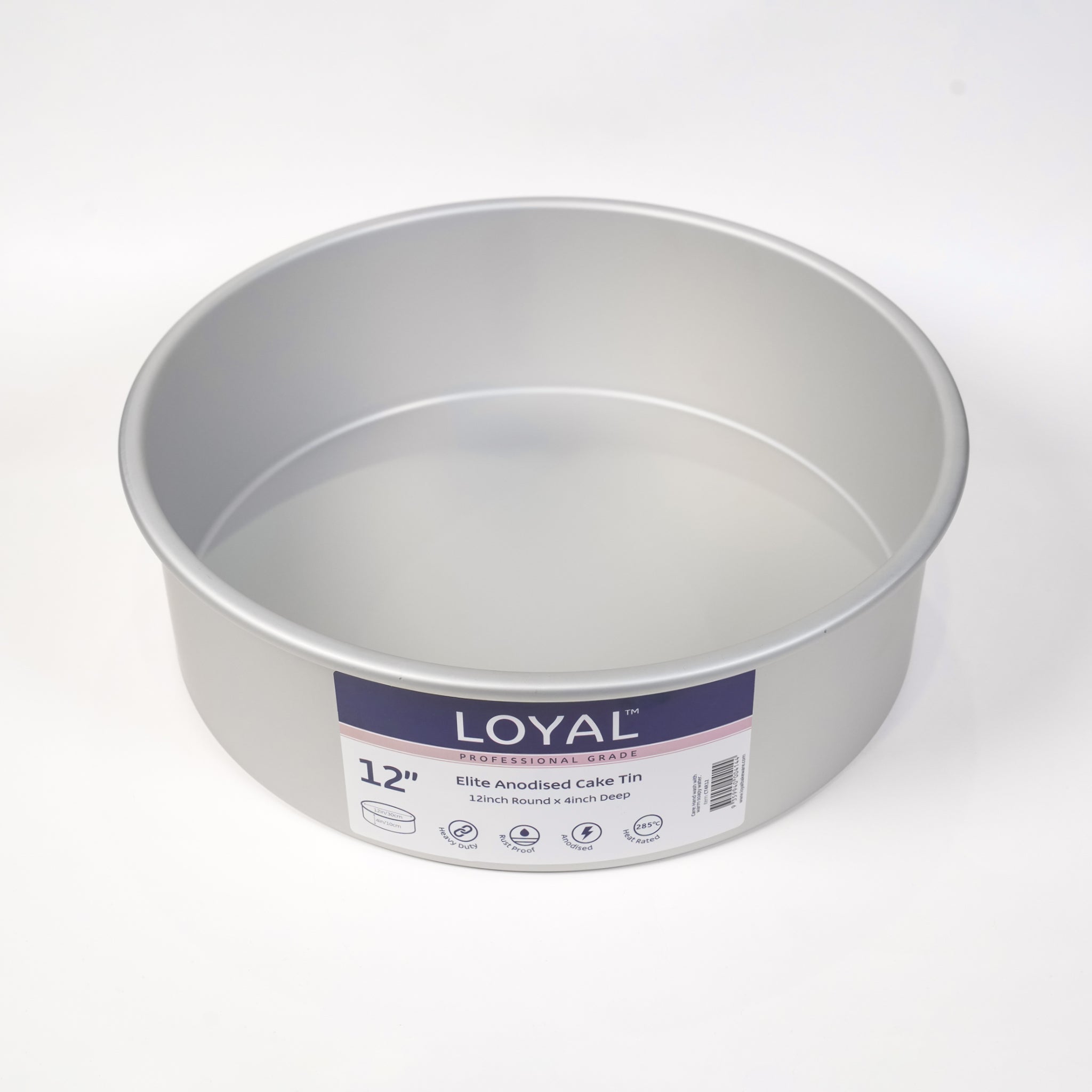 LOYAL Elite Anodised Deep Round Cake Tin 12 Inch