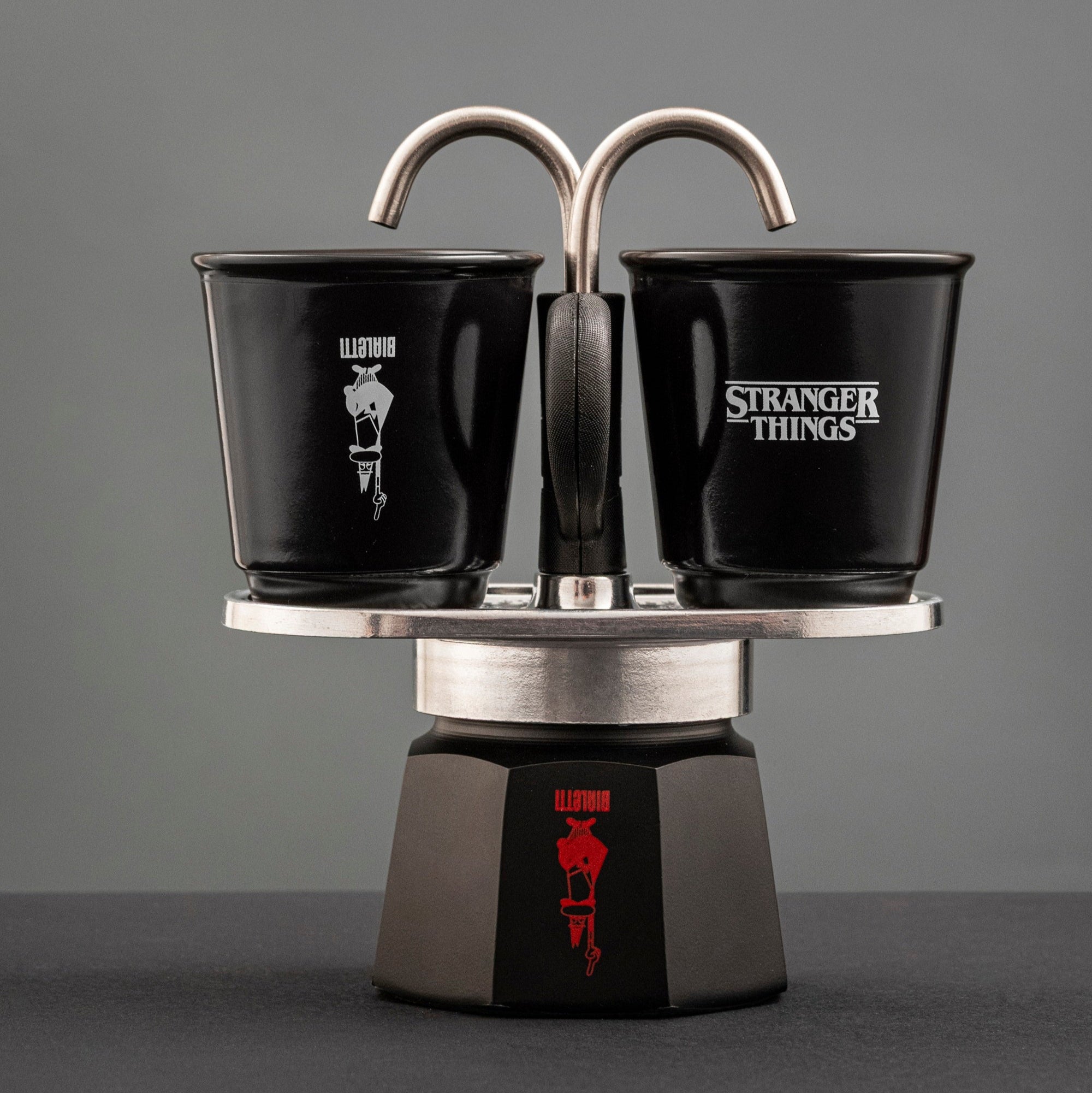 Bialetti Stranger Things Mini Express – 2 Cup (60 ml) with Bicchierini Cups