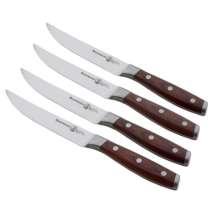 Messermeister Avanta 4 Piece Pakkawood Fine Edge Steak Knife Set