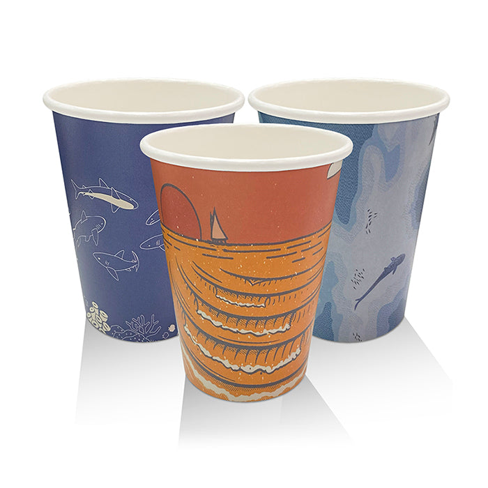 ecoware 12oz Aqueous Coated Single Wall Hot Cup Art Print 90mm (Carton of 1000)