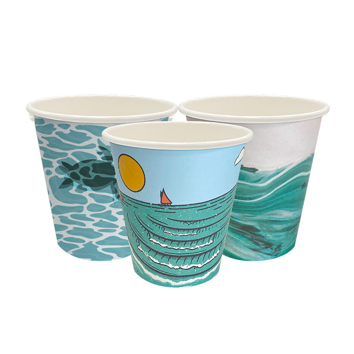 ecoware 6oz Aqueous Coated Single Wall Hot Cup Art Print 80mm (Carton of 1000)