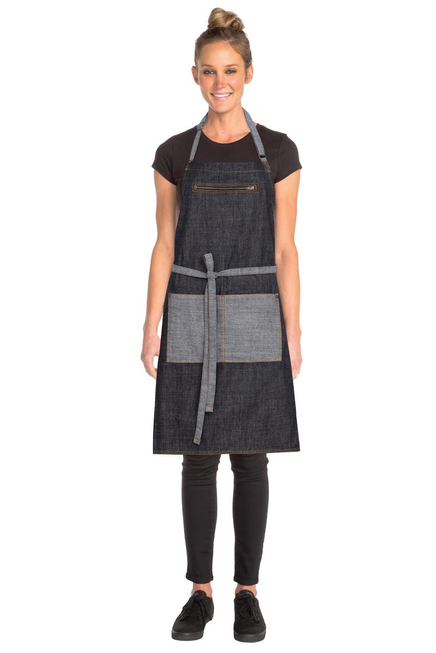 Chef Works Manhattan Bib Apron - Black