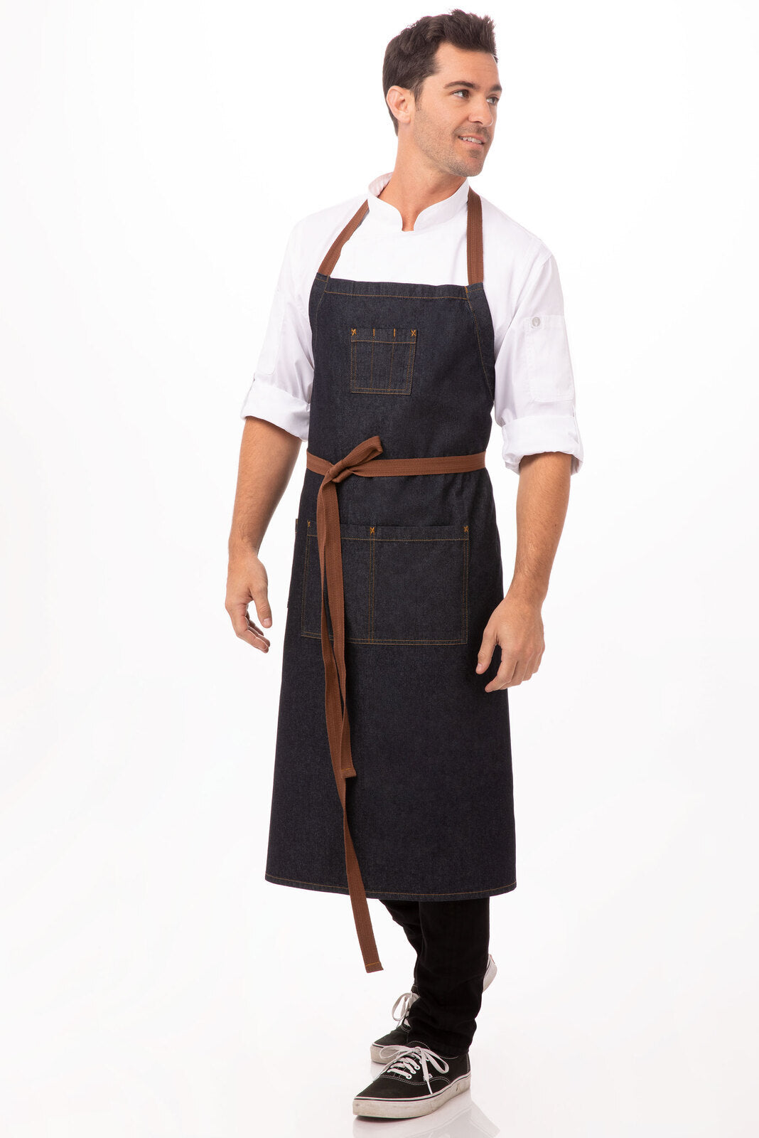 Chef Works Memphis Chefs Bib Apron - Indigo Blue