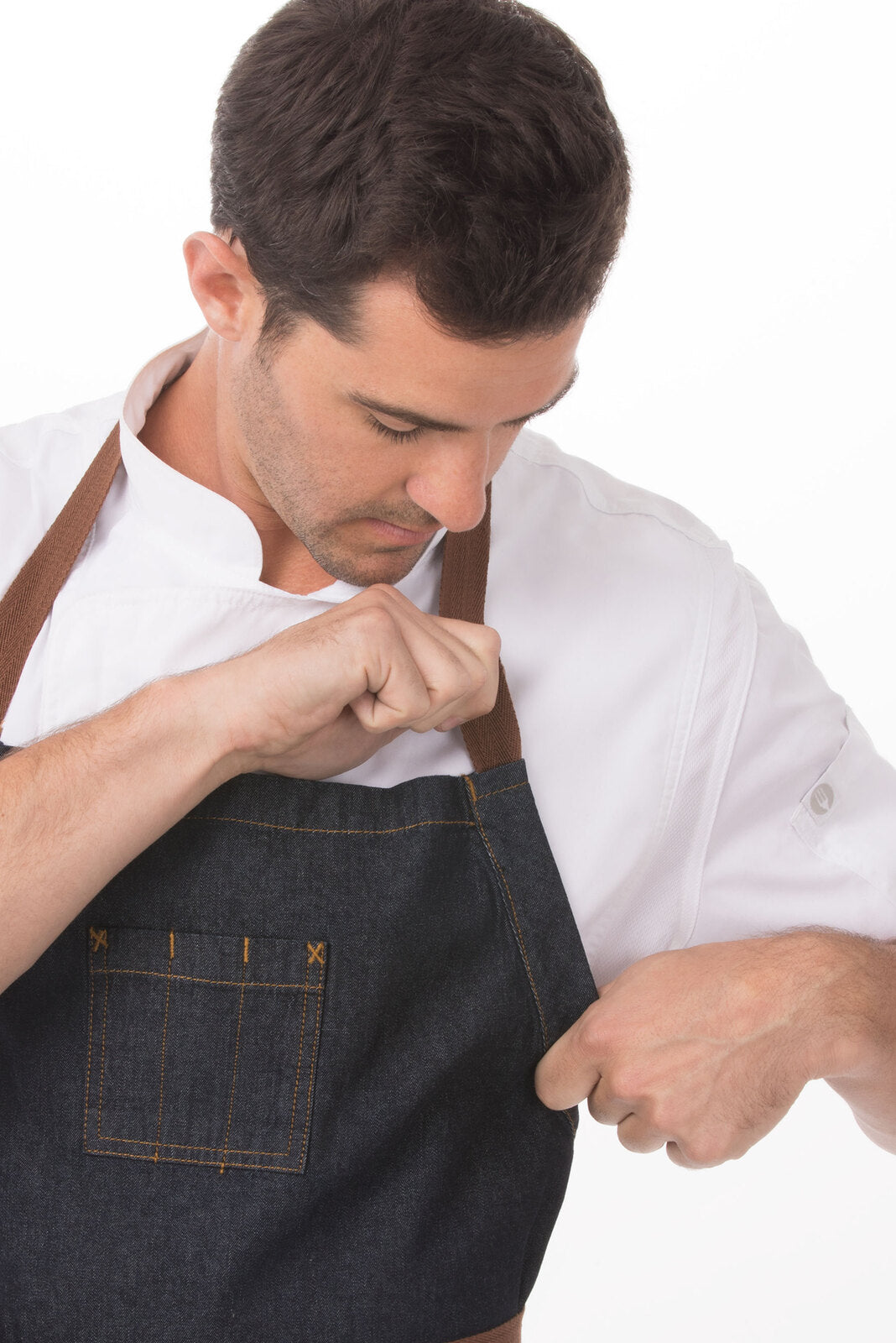 Chef Works Memphis Chefs Bib Apron - Indigo Blue