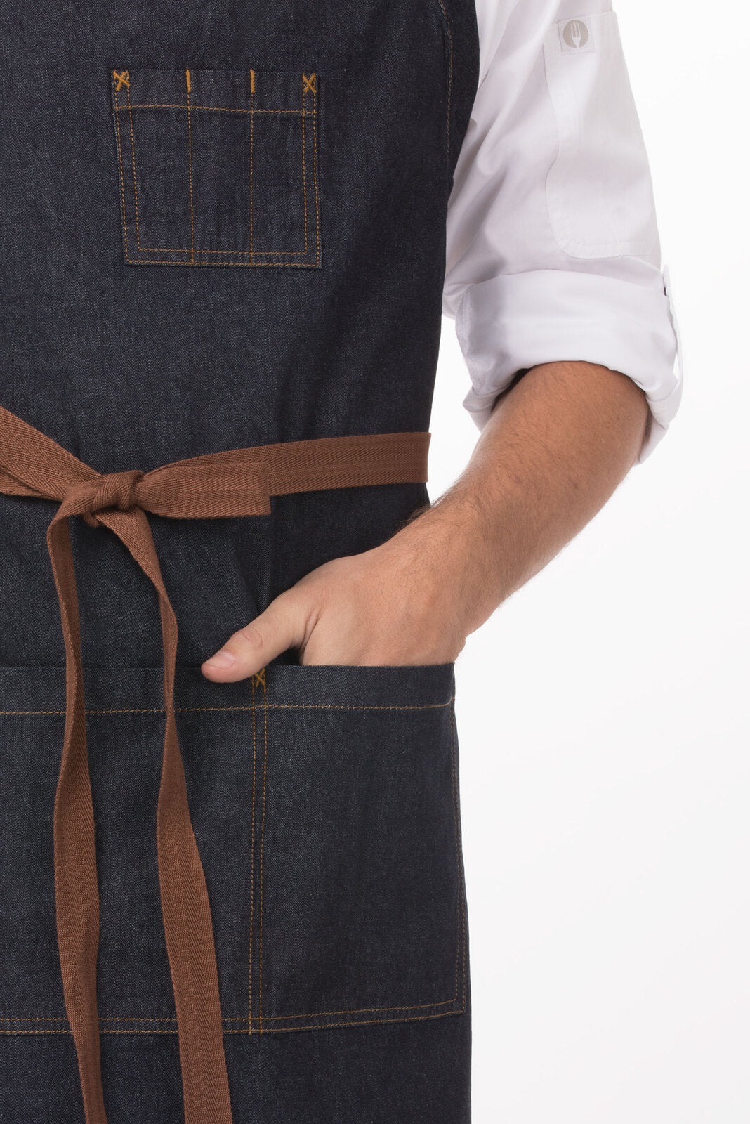 Chef Works Memphis Chefs Bib Apron - Indigo Blue