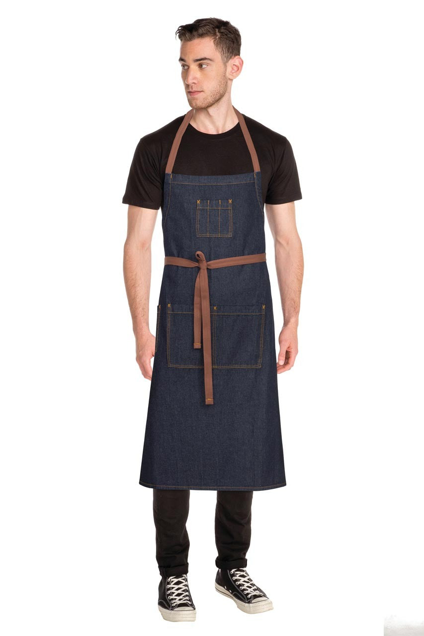 Chef Works Memphis Chefs Bib Apron - Indigo Blue