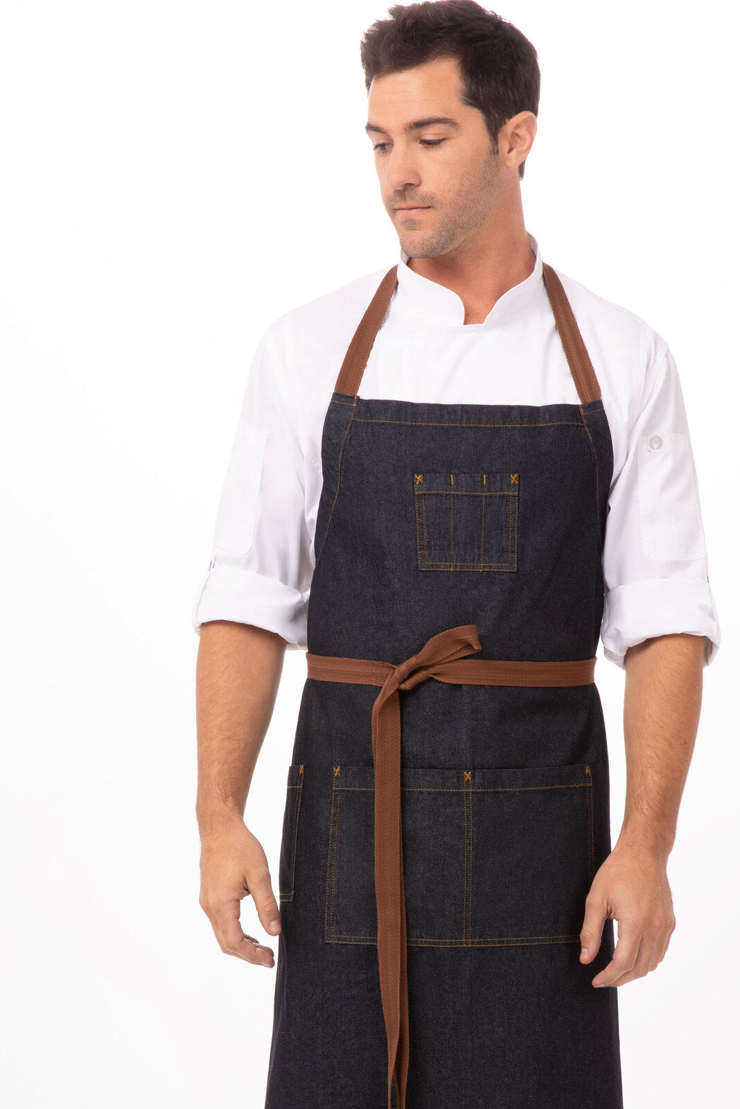 Chef Works Memphis Chefs Bib Apron - Indigo Blue