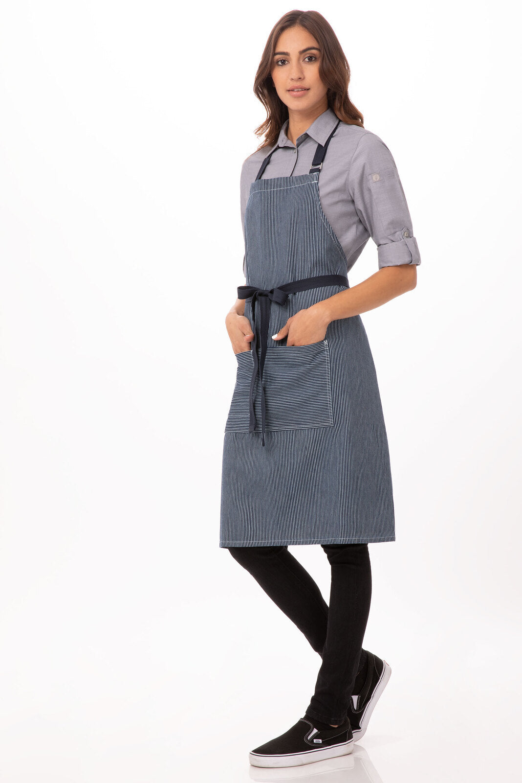 Chef Works Portland Bib Apron - Indigo Blue