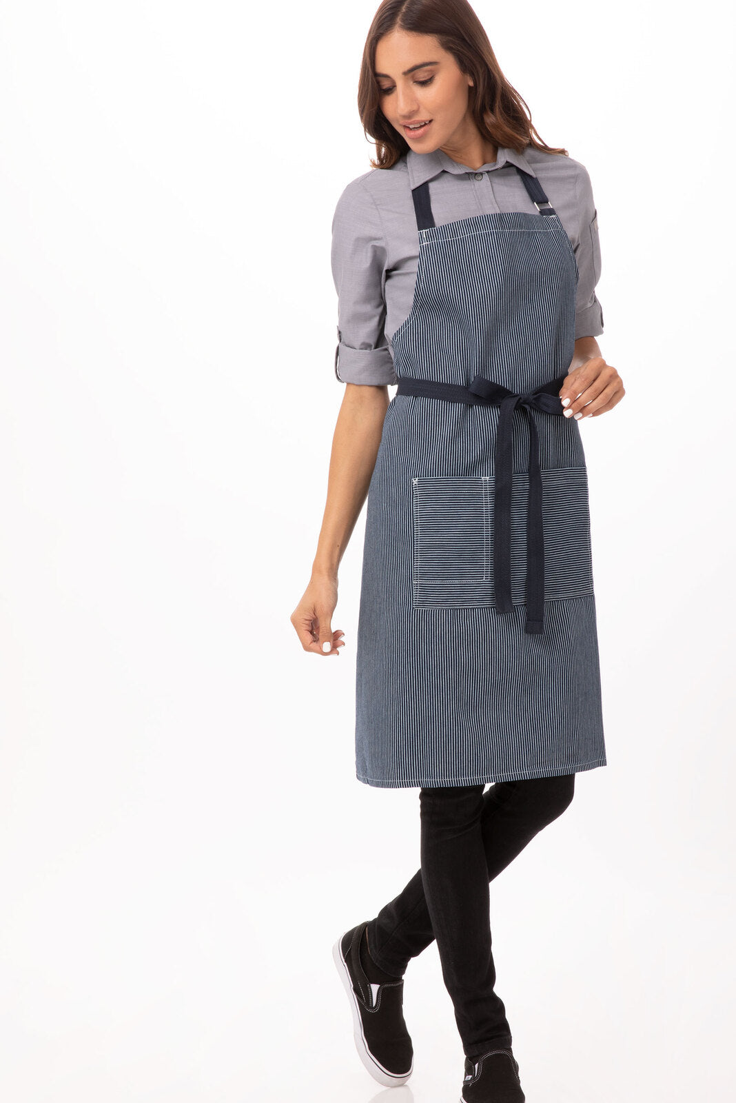 Chef Works Portland Bib Apron - Indigo Blue